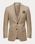 Men's slim blazer jacket featuring classic lapels, perfect for both formal and casual occasions, designed for a tailored fit and stylish appearance. 1
