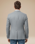 Men's slim blazer jacket featuring classic lapels, perfect for both formal and casual occasions, designed for a tailored fit and stylish appearance. 6