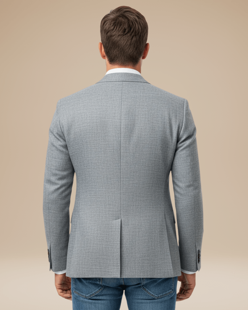 Men's slim blazer jacket featuring classic lapels, perfect for both formal and casual occasions, designed for a tailored fit and stylish appearance. 6