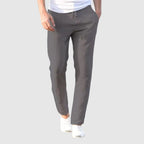 Men's straight leg linen trousers in a versatile casual style, perfect for warm weather and laid-back outings. 2