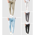 Men's straight leg linen trousers in a versatile casual style, perfect for warm weather and laid-back outings. 6