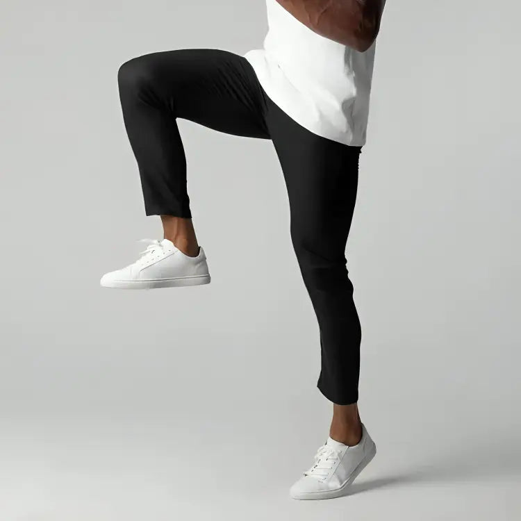 Men's tapered chino pants designed for versatility, perfect for work or casual outings, featuring a modern fit and comfortable fabric. 1