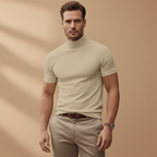 Men's Short-Sleeve Turtleneck T-Shirt