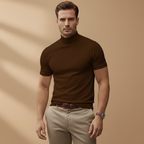 Men's Short-Sleeve Turtleneck T-Shirt