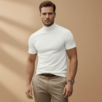 Men's Short-Sleeve Turtleneck T-Shirt