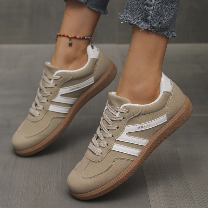 Women's lightweight slip on sneakers no laces easy on and off in khaki