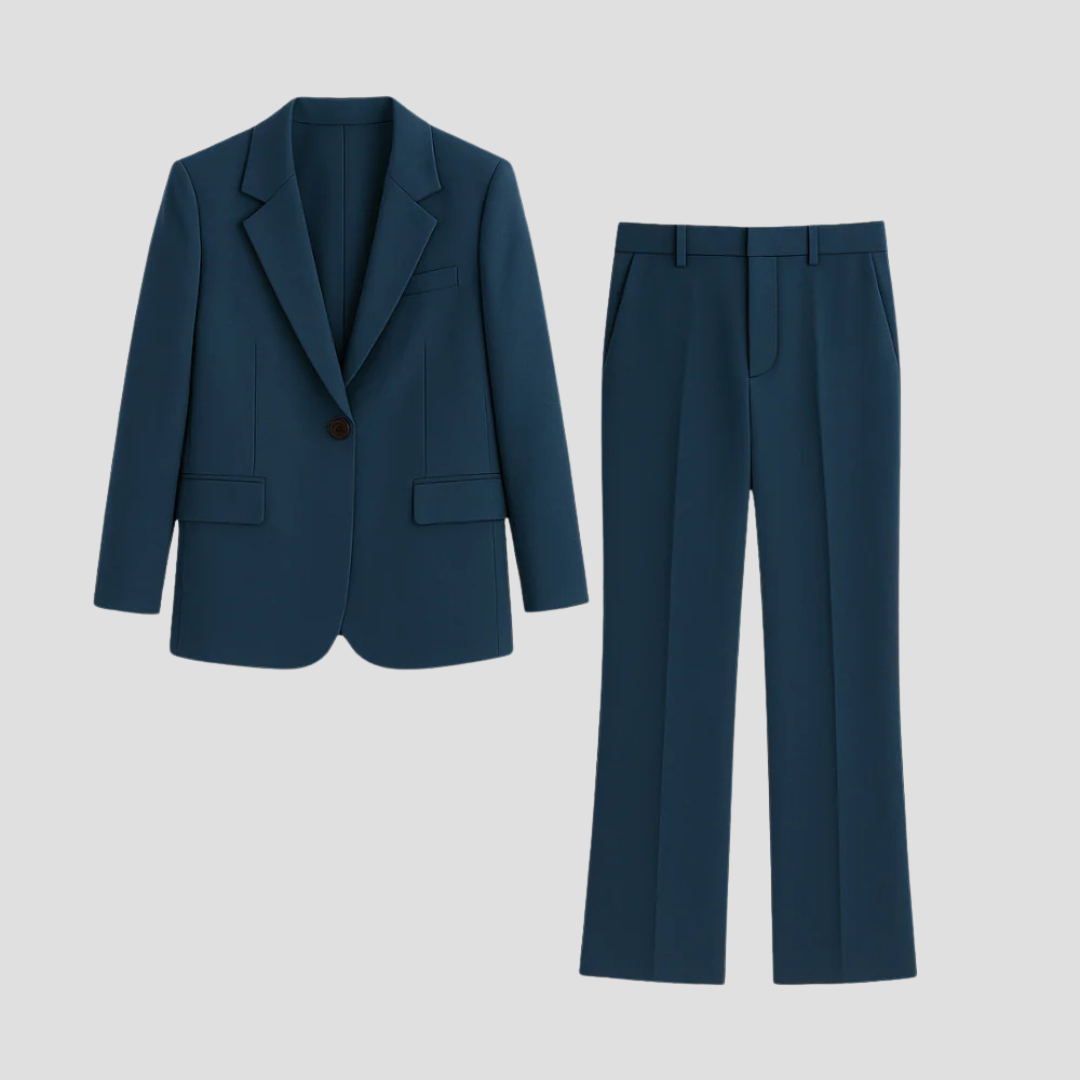 Women’s Two-Piece Tailored Suit with Blazer and Trousers