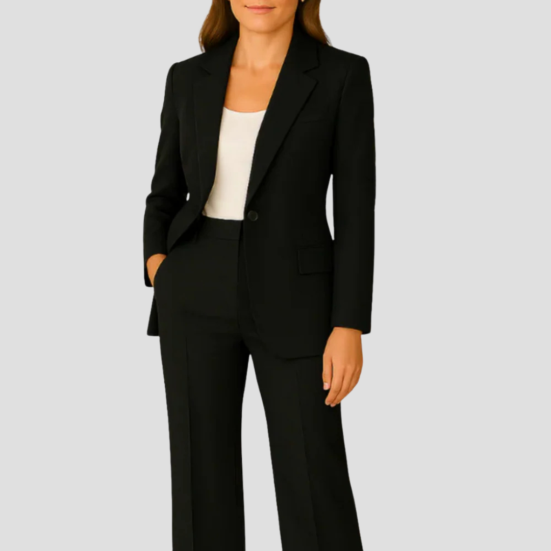 Women’s Two-Piece Tailored Suit with Blazer and Trousers