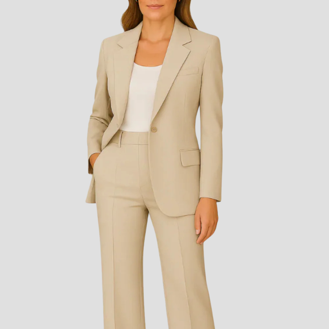 Women’s Two-Piece Tailored Suit with Blazer and Trousers