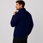Cable knit button front cardigan sweater