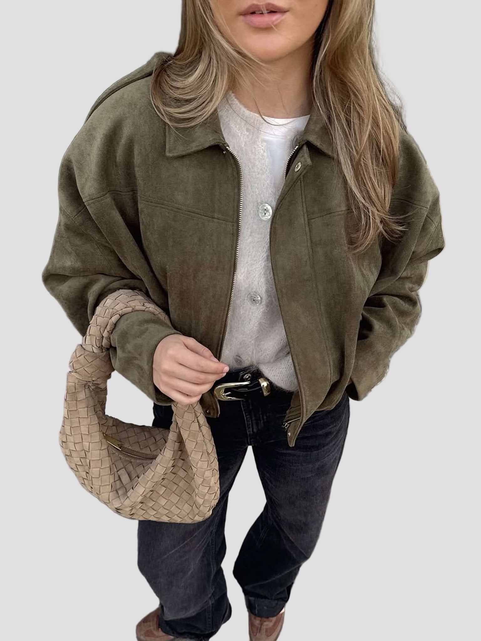Faux Suede Jacket