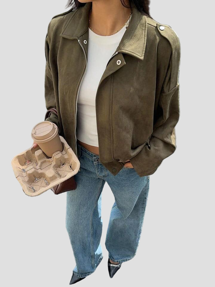 Faux Suede Jacket