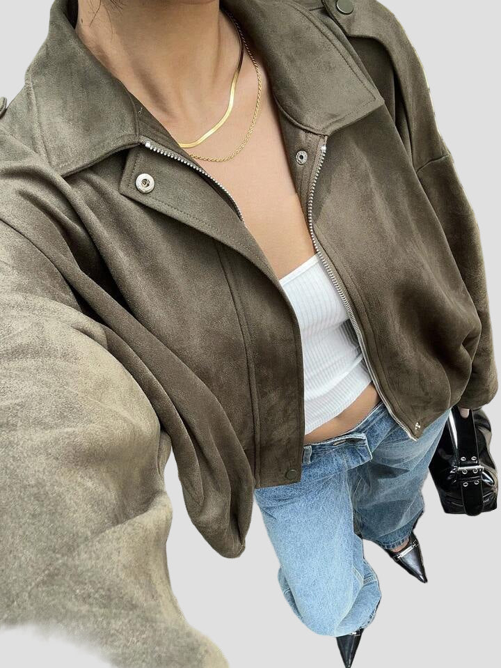 Faux Suede Jacket