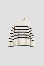 Classic Striped Oversized Knit Sweater