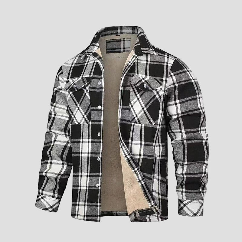Men's Plaid Fleece Jacket