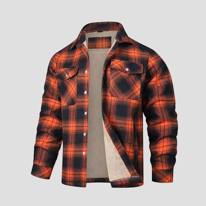 Men's Plaid Fleece Jacket