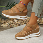 Platform Sandal with Velcro Straps
