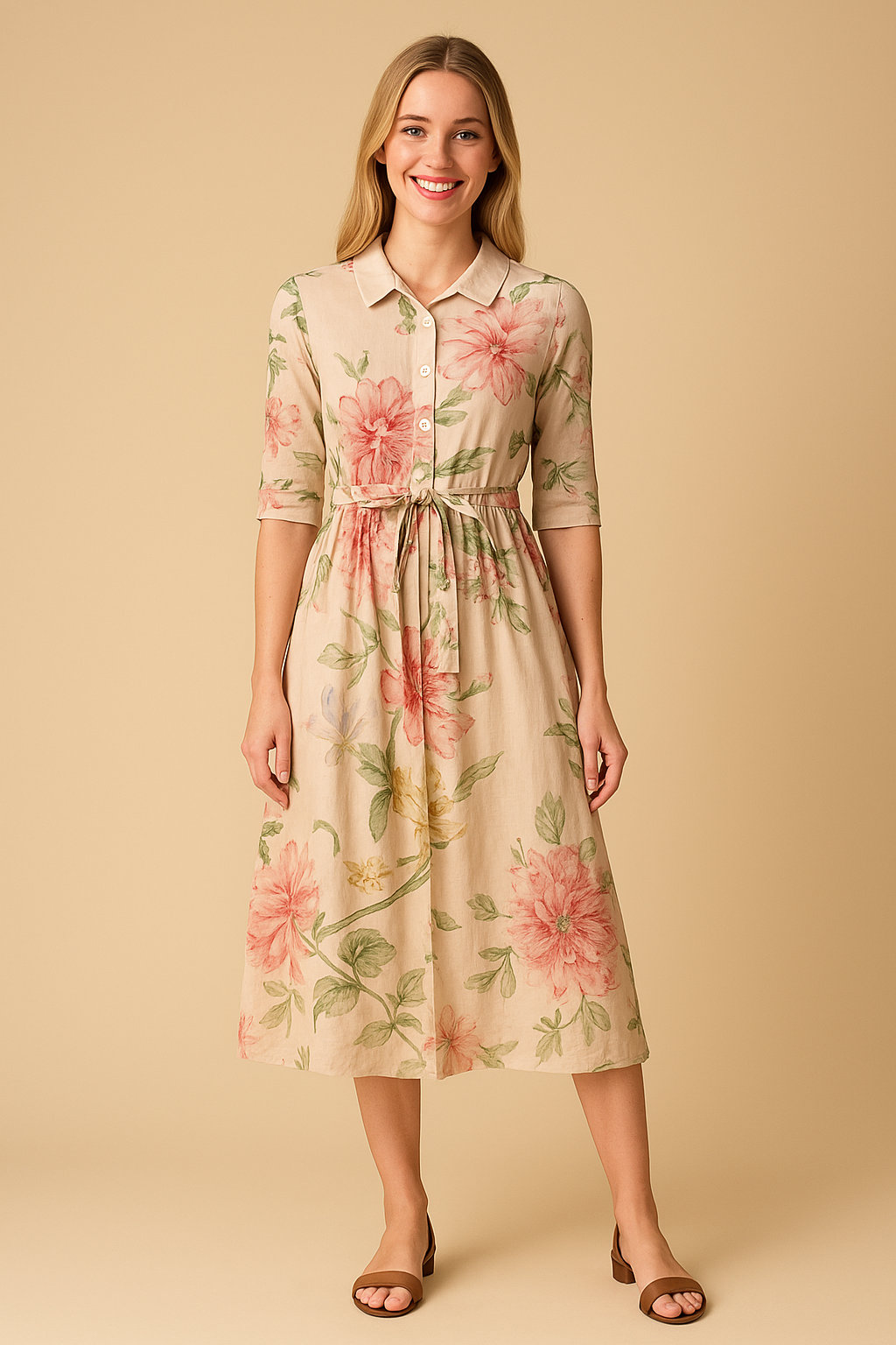 Vintage Style Lace Floral Dress