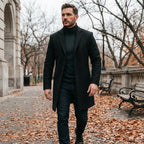 Men's Long Wool Overcoat