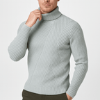 Rib Knit Turtleneck Sweater