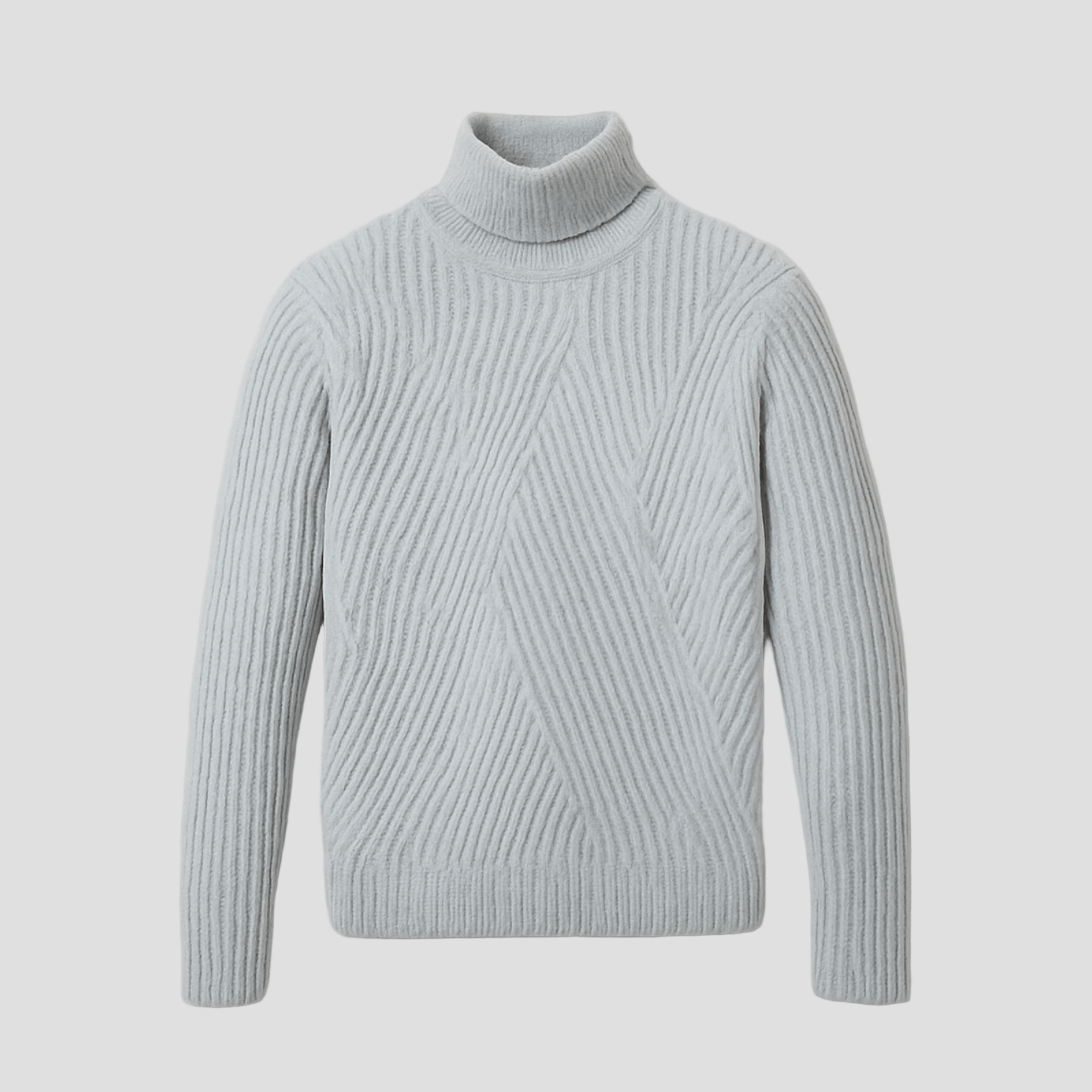 Rib Knit Turtleneck Sweater