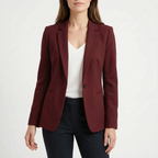 Women's tailored single breasted blazer in red