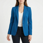 Women's tailored single breasted blazer in blue
