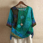 Women's Vintage Floral Print Blouse