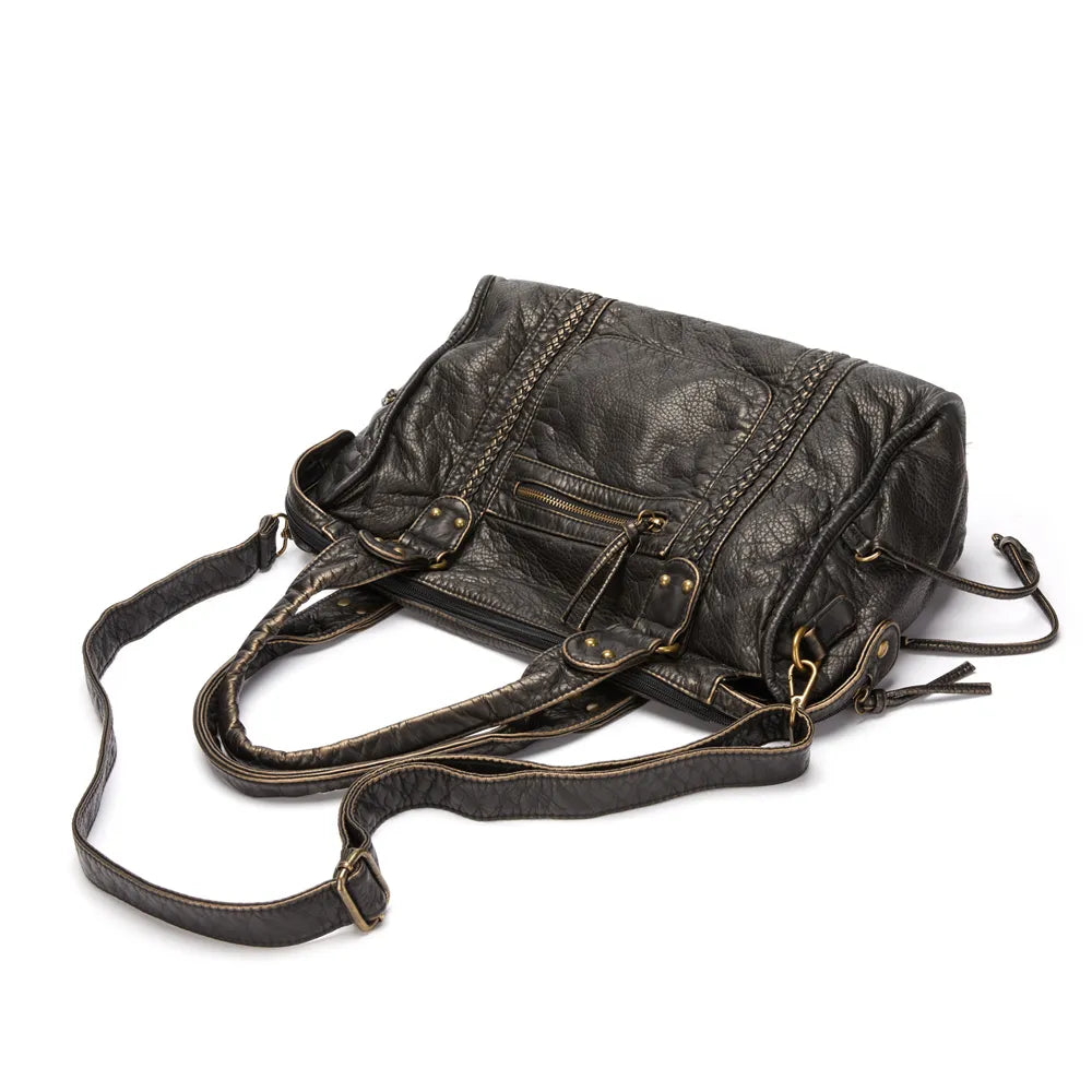 Vintage Style PU Leather Handbag