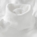 Merino wool turtleneck sweater with ribbed collar