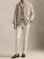 Tailored Wool Jacket with Lapel Collar