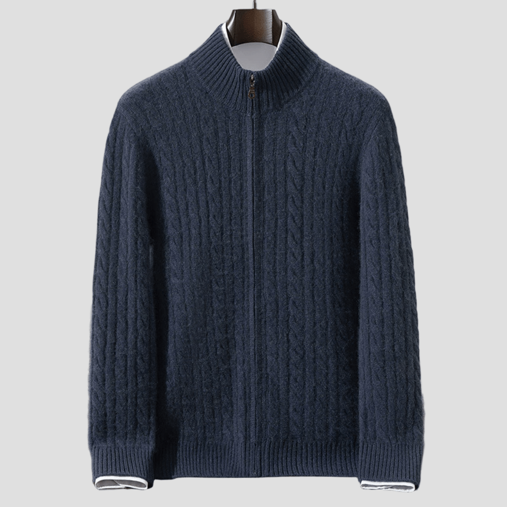 Men's Cable Knit Cashmere Cardigan