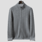 Men's Cable Knit Cashmere Cardigan