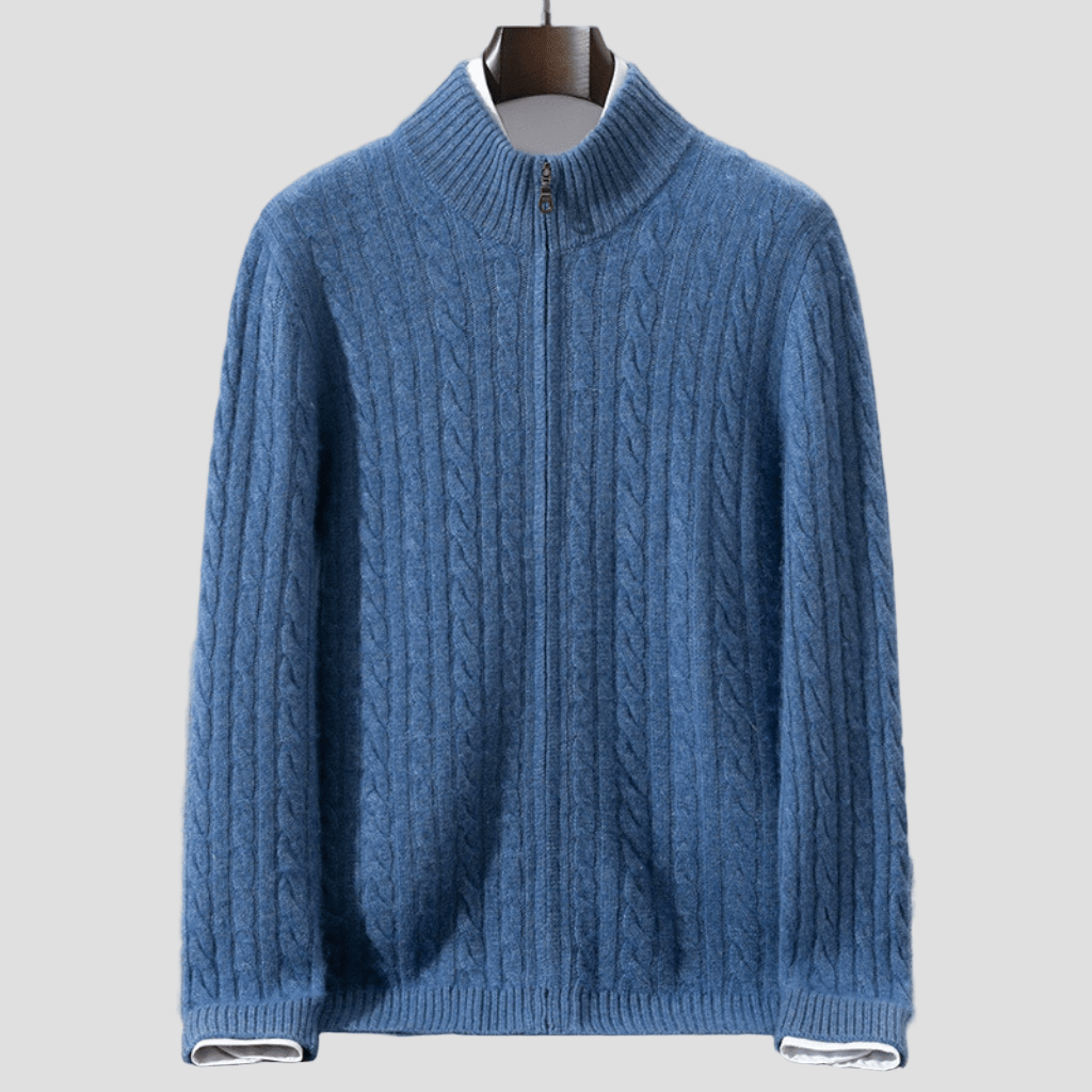 Men's Cable Knit Cashmere Cardigan