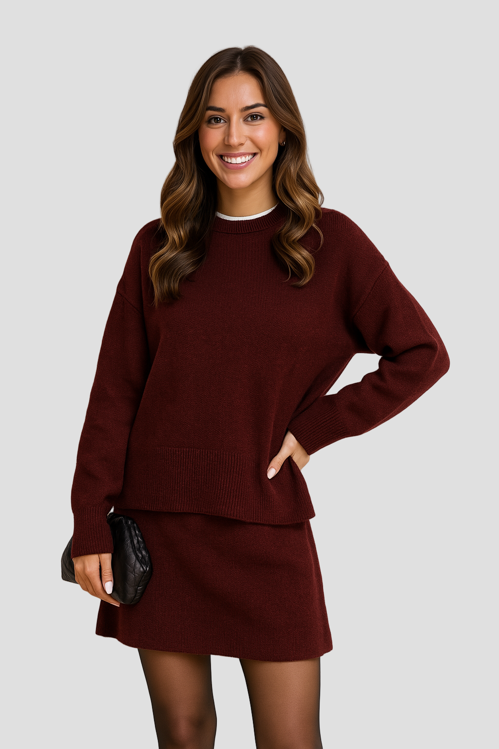 Cozy Sweater and Mini Skirt Set
