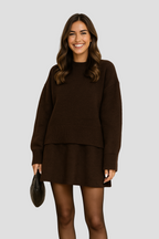 Cozy Sweater and Mini Skirt Set