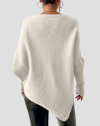 Loose Fit Pullover with Asymmetrical Hem