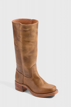 Heeled Leather Knee-High Boots