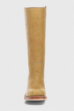Heeled Leather Knee-High Boots