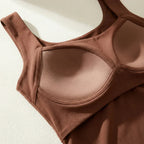 Women’s tank top featuring a built-in bra, designed with breathable fabric for ultimate comfort and support during workouts or casual wear. 5
