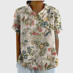 Floral Linen Short Sleeve Women