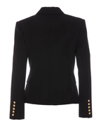 Tailored double breasted gold button blazer