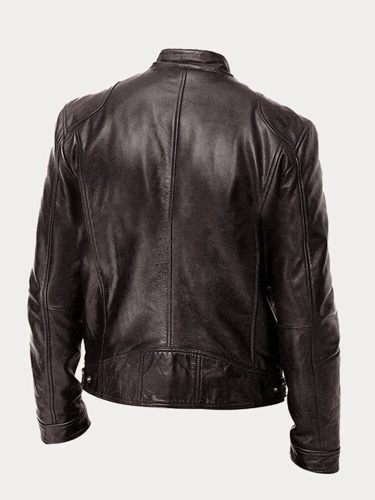 Men's classic leather jacket