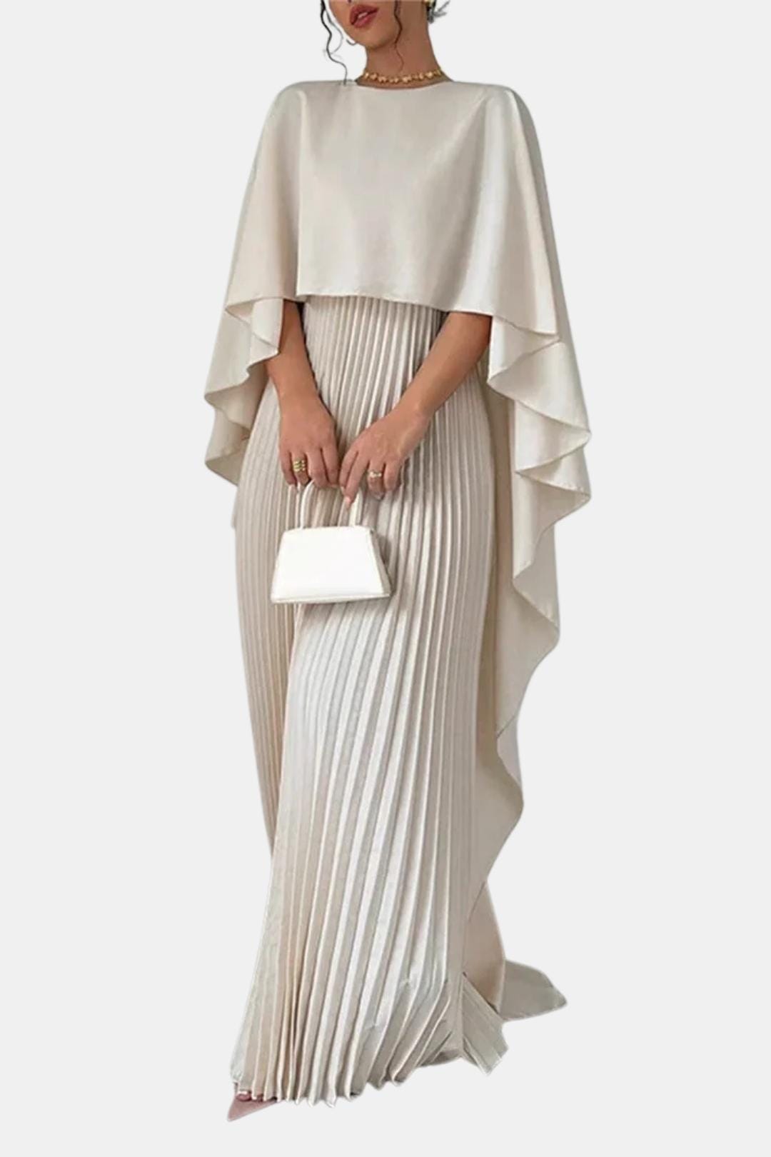 Flowy Pleated Chiffon Dress