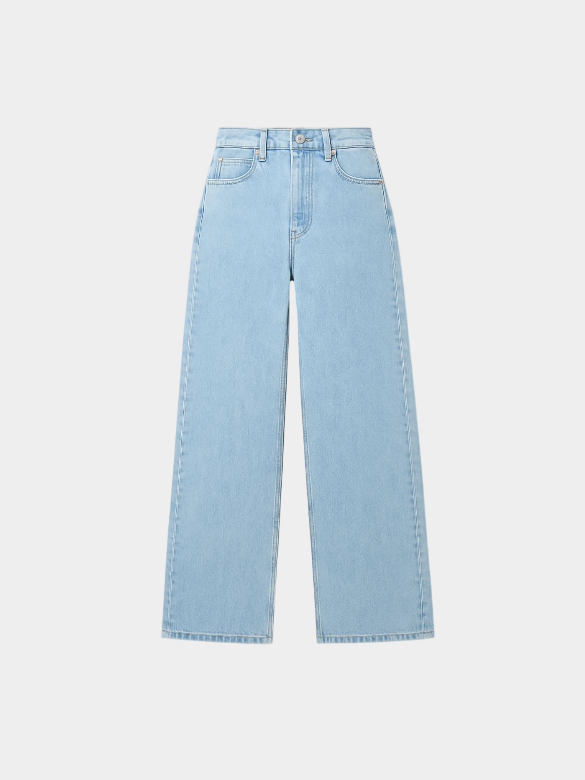 Wide Leg Light Denim Jeans