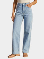 Wide Leg Light Denim Jeans