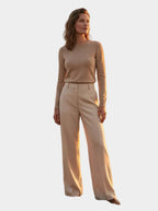 White Wide Leg Trousers