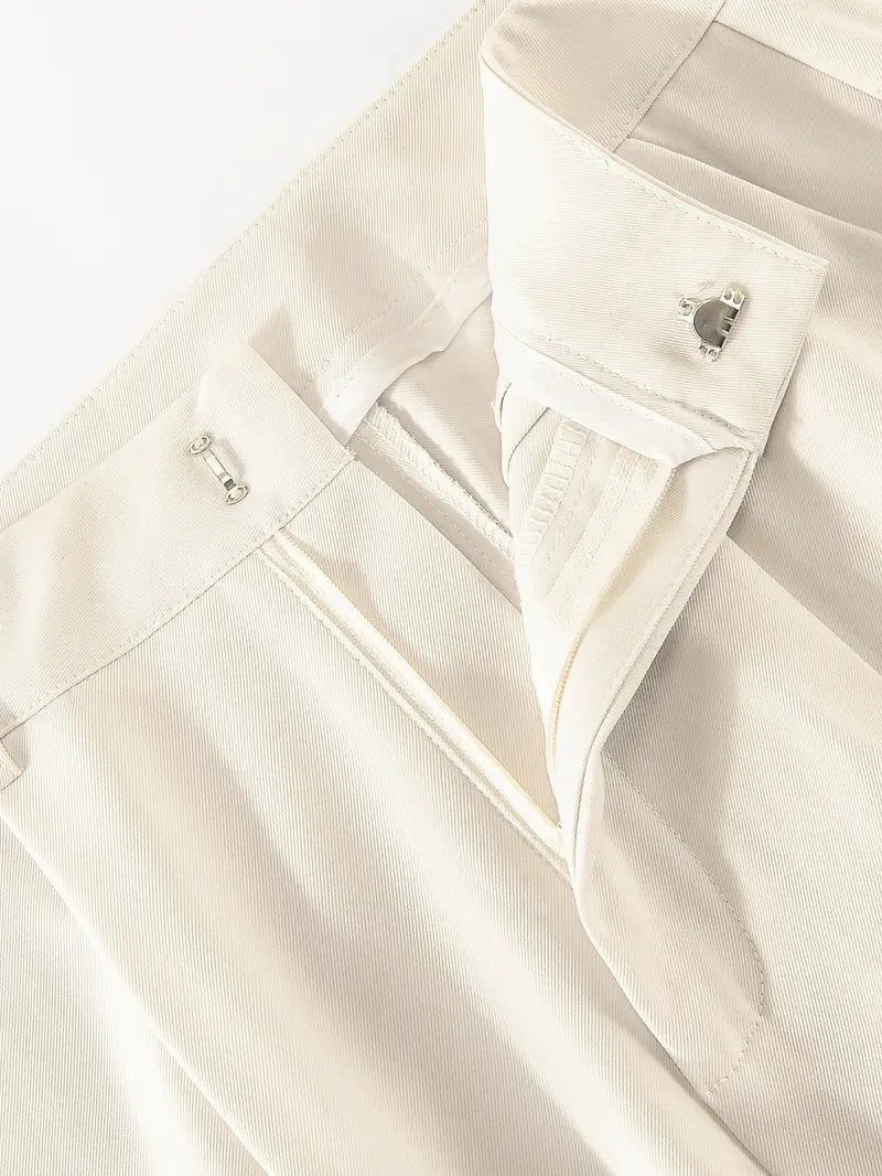 White Wide Leg Trousers