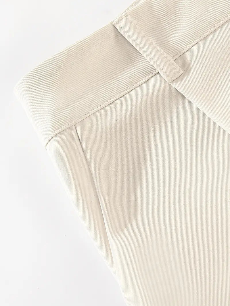 White Wide Leg Trousers