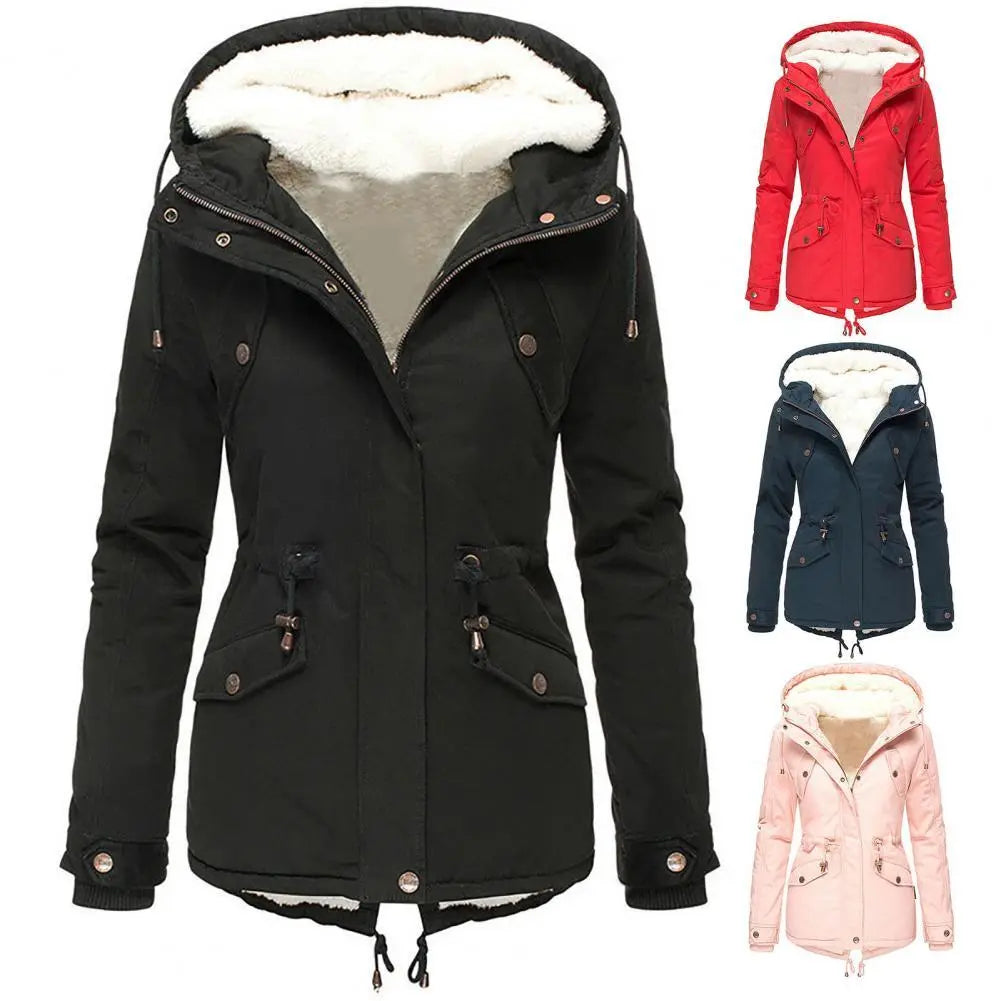 Hooded lined winter jacket